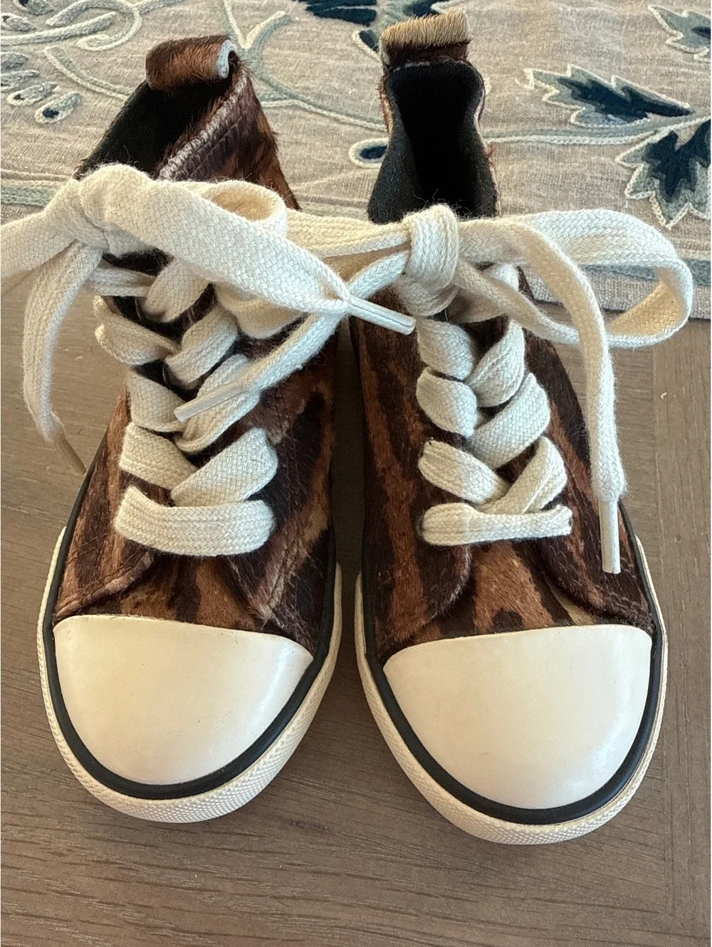 Ralph Lauren Kids Animal Print High Top Sneakers